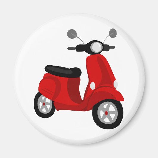 Aimant Scooter rouge (Devant)