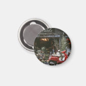 Aimant Scooter rouge vintage (Recto/Verso)