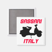 Aimant Scooter, Sassari, Italie (Recto/Verso)