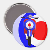 Aimant Scooter tiré sur la cible à moitié mod (Recto/Verso)