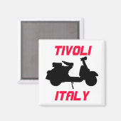 Aimant Scooter, Tivoli, Italie (Recto/Verso)