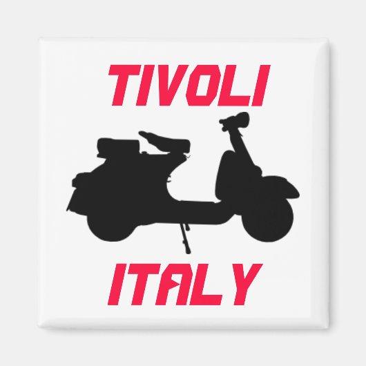 Aimant Scooter, Tivoli, Italie (Devant)