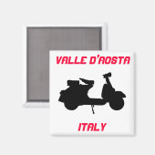 Aimant Scooter, Valle d'Aosta, Italie (Recto/Verso)