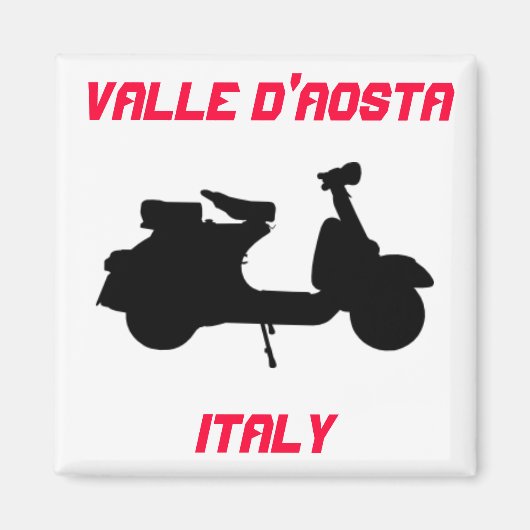 Aimant Scooter, Valle d'Aosta, Italie (Devant)