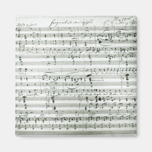 Aimant Score autographe de 'Fragment aus dem' (Devant)