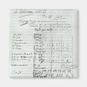 Aimant Score manuscrit de la Loi III
