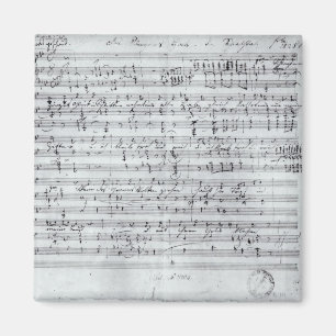 Aimant Score manuscrit pour le 'DES trouvé Sangers Habe