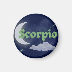 Aimant Scorpio Céleste esthétique Lune Cloud Stars Art
