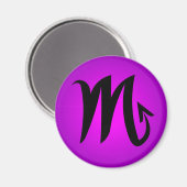 Aimant Scorpio Horoscope Signe Magenta Purple (Recto/Verso)