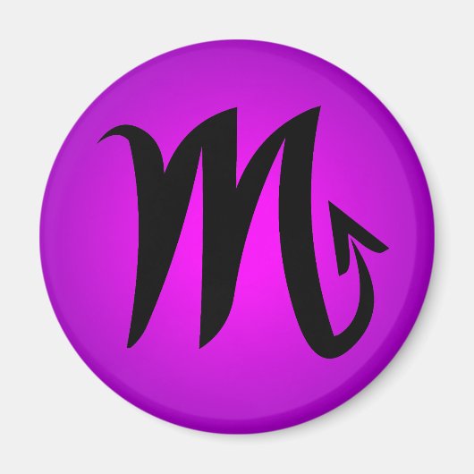 Aimant Scorpio Horoscope Signe Magenta Purple (Devant)