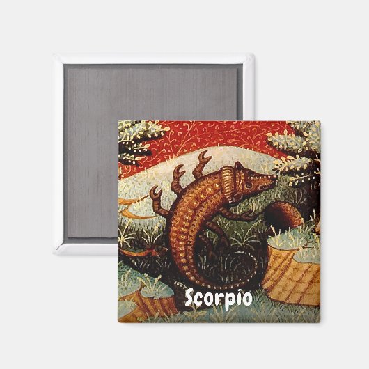 Aimant Scorpio Scorpion signe Zodiac Anniversaire (Recto/Verso)