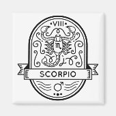 AIMANT SCORPIO SYMBOLE DE BADGE ZODIAC (Devant)
