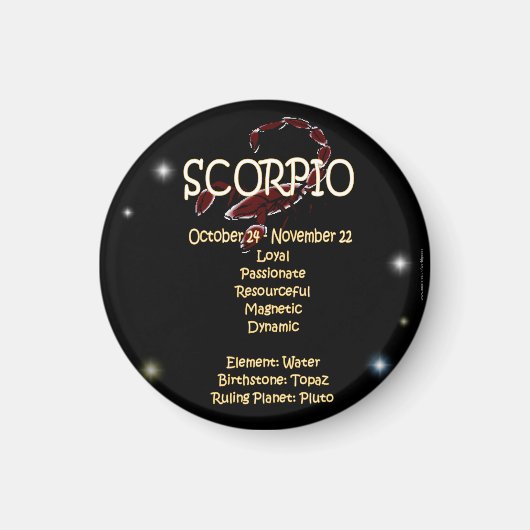 Aimant Scorpio zodiac (Devant)