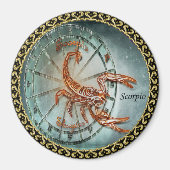 Aimant Scorpio Zodiac Astrologie design (Devant)