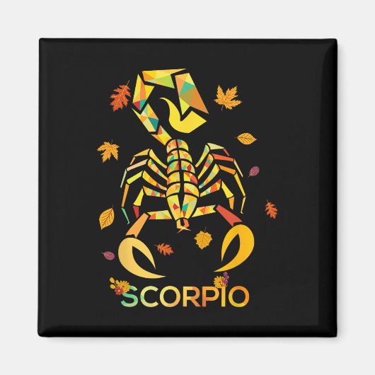 Aimant Scorpio Zodiac Fall Scorpion Anniversaire (Devant)