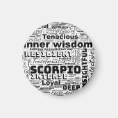 Aimant Scorpio Zodiac Mot Cloud Inspiration (Devant)