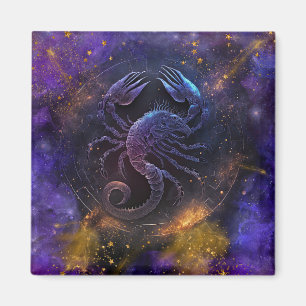 Aimant Scorpion Signe du zodiaque Dessin à l'aquarelle