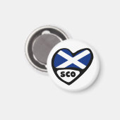 Aimant Scotland Country Code Flag Heart, SCO (Recto/Verso)
