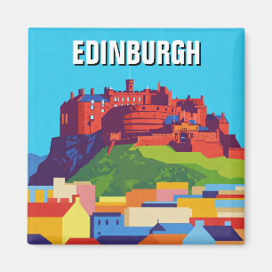 Aimant Scotland Edinburgh Castle Art Abstrait