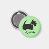 Aimant Scottie dog Magnet, Scottish terrier Button (Recto/Verso)