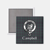 Aimant Scottish Campbell Crest Badge & Tartan (Recto/Verso)