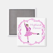 Aimant Scottish Highland Dancer Celtic Knotwork rose (Recto/Verso)