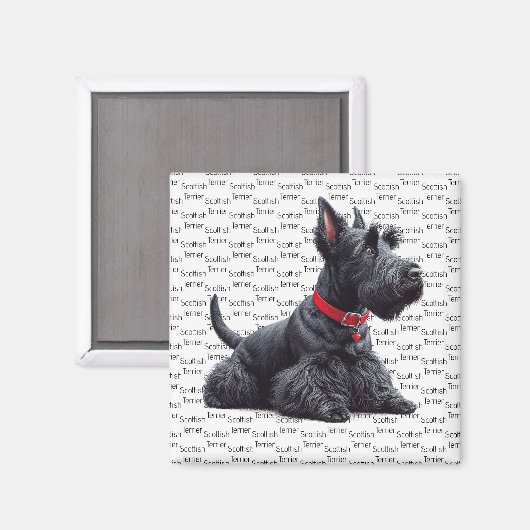 Aimant Scottish Terrier à (Recto/Verso)