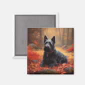 Aimant Scottish Terrier en automne Leaves Fall Inspire (Recto/Verso)