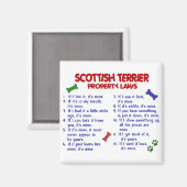 Aimant SCOTTISH TERRIER Propriété Lois 2 (Recto/Verso)