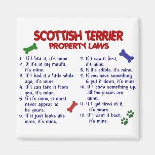 Aimant SCOTTISH TERRIER Propriété Lois 2
