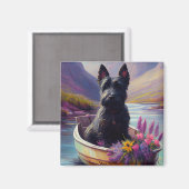 Aimant Scottish Terrier sur une pagaie : une aventure Pit (Recto/Verso)