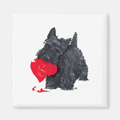 Aimant Scottish Terrier Valentine (Devant)