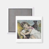 Aimant Scott's Emulsion Girl with Cats and Dog (Recto/Verso)