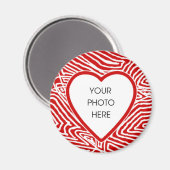 Aimant Scribbleprint Coeur Bordure Modèle d'aimant (Recto/Verso)