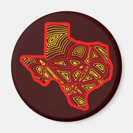 Aimant Scribbleprints Texas (Devant)