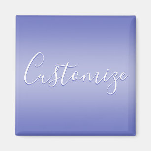 Aimant Script cursif modifiable   Violet blanc et violet