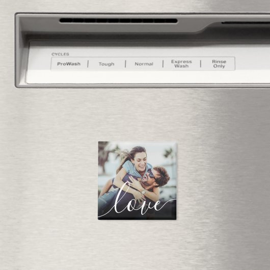 Aimant Script d'amour de photo personnalisé moderne (In Situ (Lave-vaisselle))
