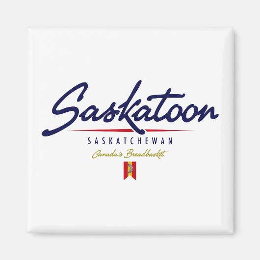 Aimant Script de Saskatoon (Devant)