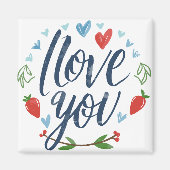 Aimant Script Je t'aime (Devant)