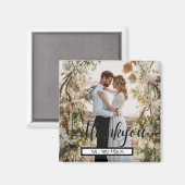 Aimant Script moderne Merci photo Mariage Favoriser (Recto/Verso)