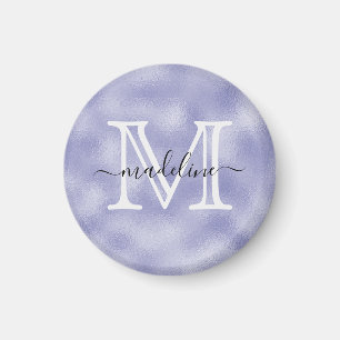 Aimant Script moderne violet huile Monogramme cuisine