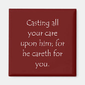 Aimant Scripture Quote 1 Peter 5 7 (Devant)
