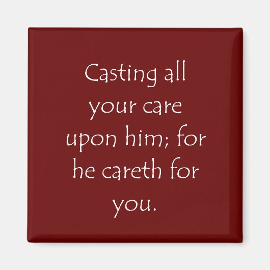 Aimant Scripture Quote 1 Peter 5 7 (Devant)