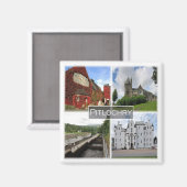 Aimant SCT008 PITLOCHRY, Écosse, réfrigérateur (Recto/Verso)