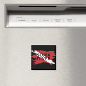 Aimant scuba diver, Diver Down Flag (In Situ (Lave-vaisselle))