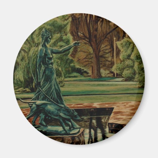 Aimant Sculpture De Diana Artemis Dans Les Jardins (Devant)