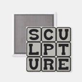 Aimant Sculpture, forme d'art physique (Recto/Verso)