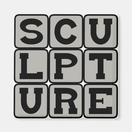 Aimant Sculpture, forme d'art physique (Devant)