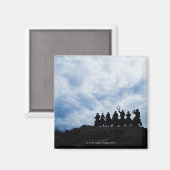 Aimant sculpture qui vous accueille à Dodge City Kansas (Recto/Verso)