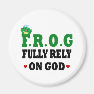 Aimant Se fier entièrement à la grenouille de Dieu